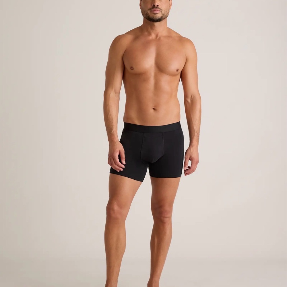 (3 Pack) NWT Organic Cotton Quince Black Boxer Briefs - OCS-certified